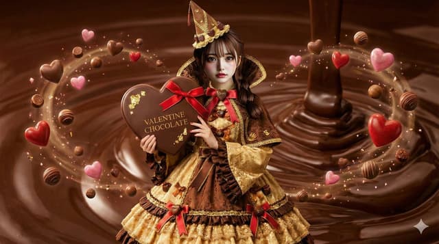 AI Illustration of a Wizard Making Valentine's Day Chocolate — output