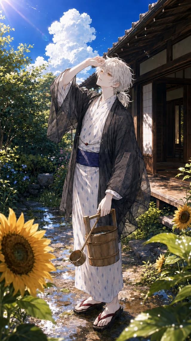 Social Media Post - Summer Yukata Garden Scene — output