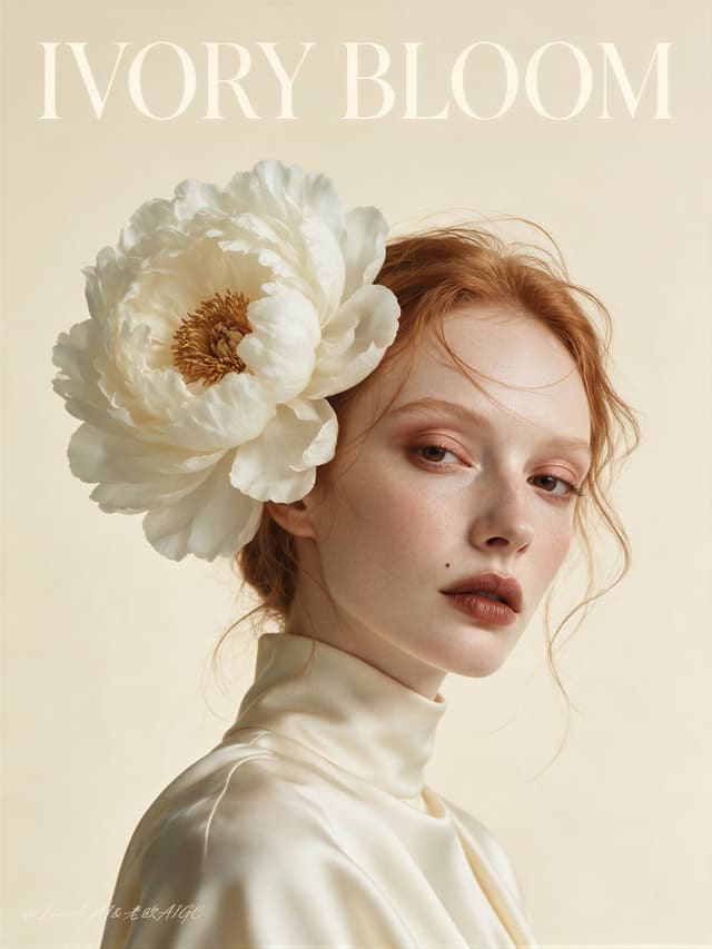 Product Marketing - Ivory Bloom Luxury Fashion Poster — output