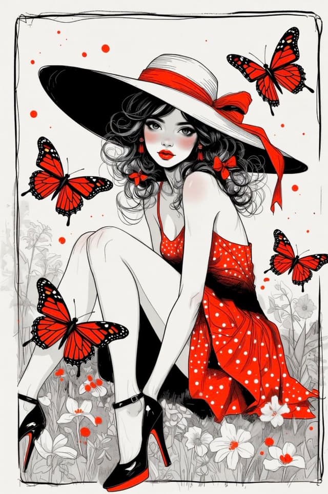 Comic-book Style Woman in Field Video Prompt — cover