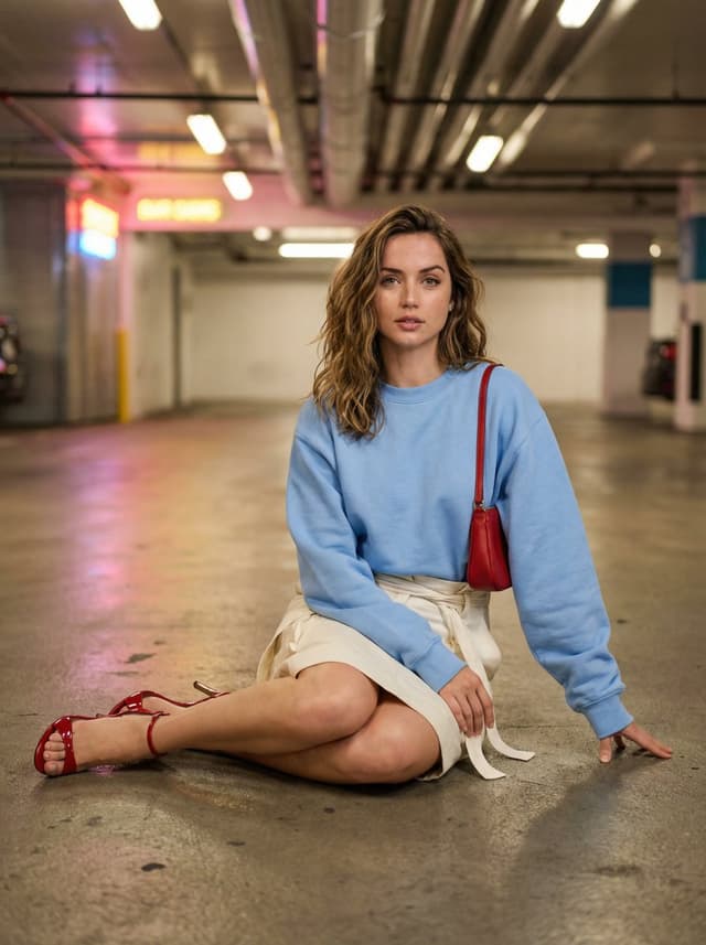 Social Media Post - Cinematic Fashion Portrait in Underground Parking — output
