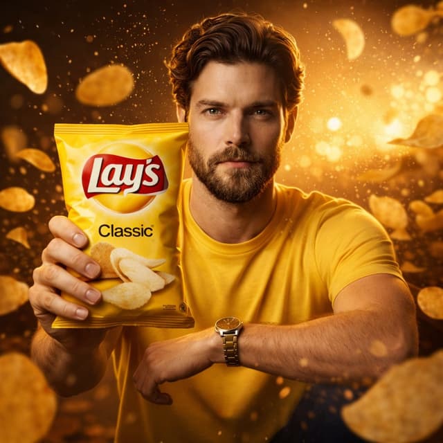 Ultra-Realistic Advertising Shot for Lay's Chips — output