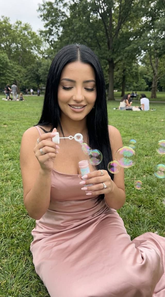 Social Media Post - Photoreal Lifestyle Portrait in Bubble Park Prompt — output