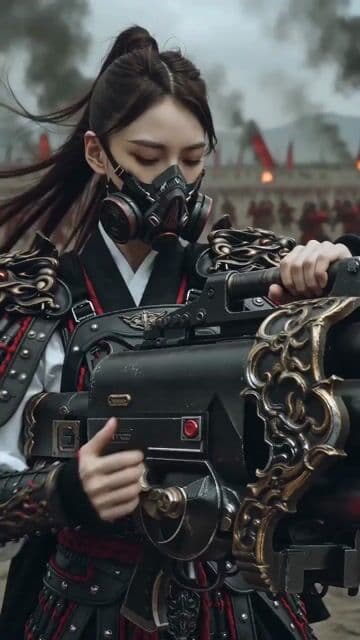 East Asian Female Warrior Mecha Transformation — cover