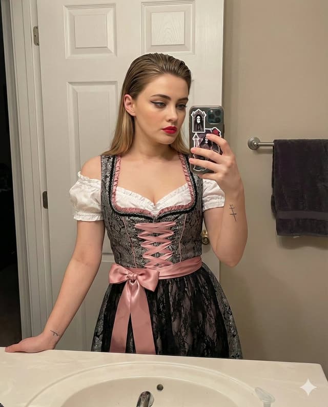 Coquette Goth Dirndl Mirror Selfie — output