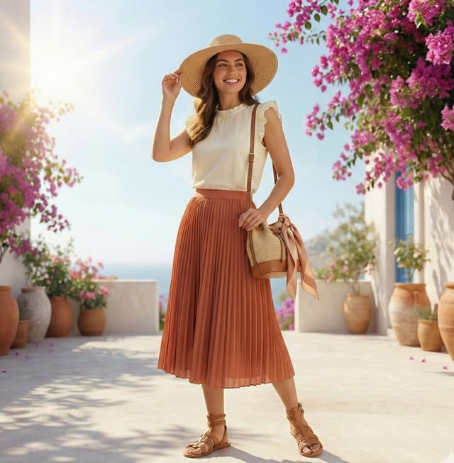 Infographic / Edu Visual - High-Fashion Summer Outfit Infographic with Exploded Composition — output