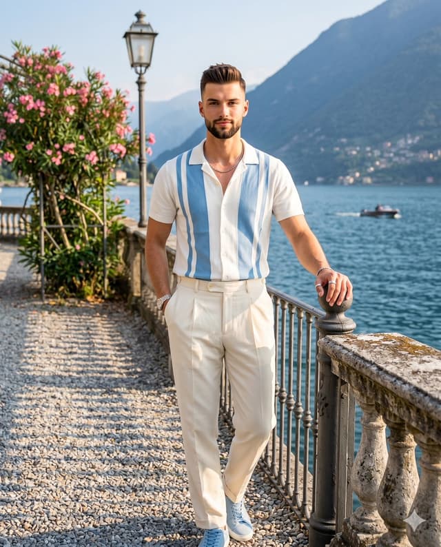 Profile / Avatar - Athletic Man Lakeside Resort Wear Portrait — output