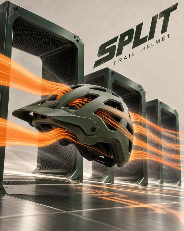 Product Marketing - GPT Image 2 Cycling Helmet Poster Prompt: Airflow Profile