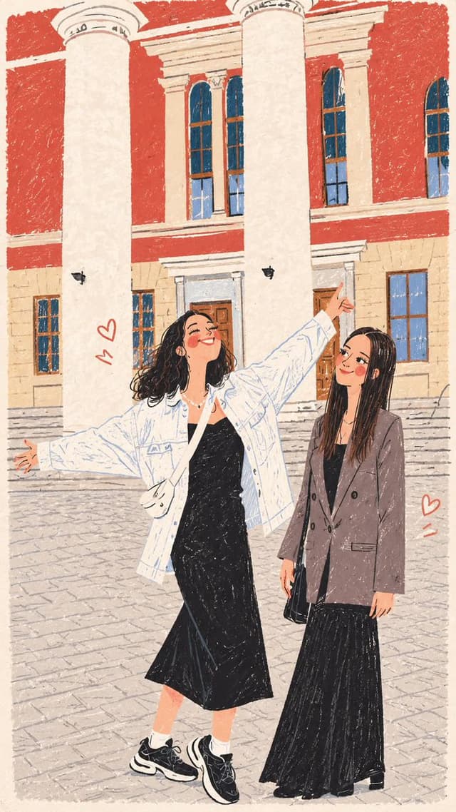 Social Media Post - Vintage Storybook Travel Illustration Prompt