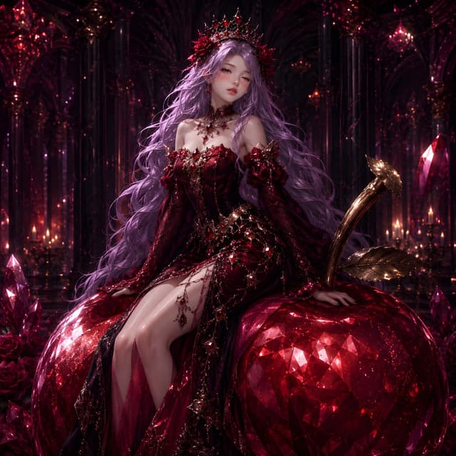 Profile / Avatar - Gothic Rose Fantasy Queen Portrait — output