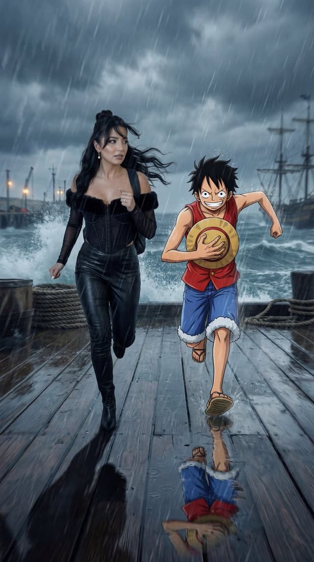 Comic / Storyboard - Cinematic Anime/Reality Action Blend Prompt — output