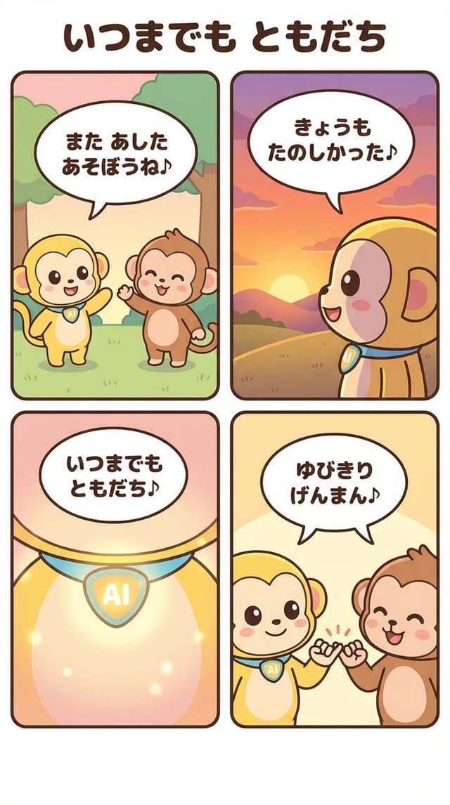 Generating a 4-Panel Comic Strip: 'Friends Forever' — output