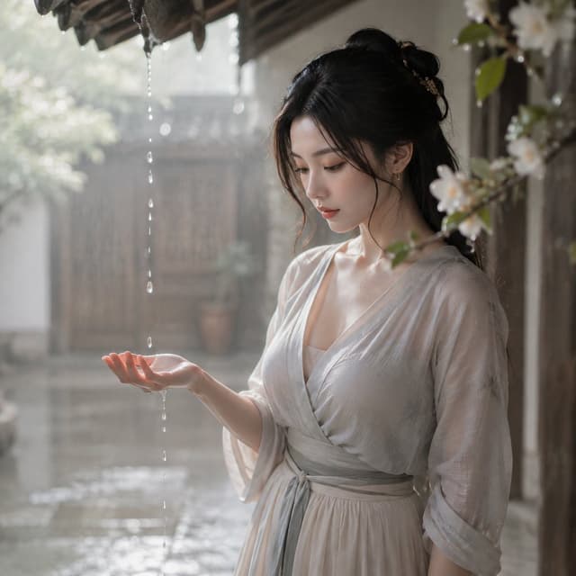 Comic / Storyboard - Tang Dynasty Courtyard Rain Scene — output