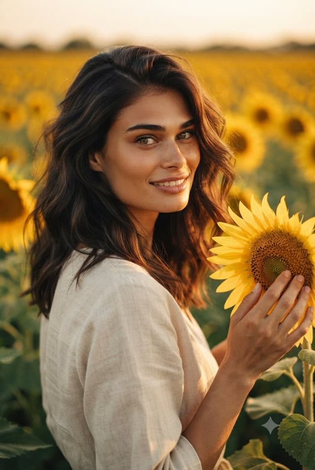 Profile / Avatar - Golden Hour Sunflower Portrait — output