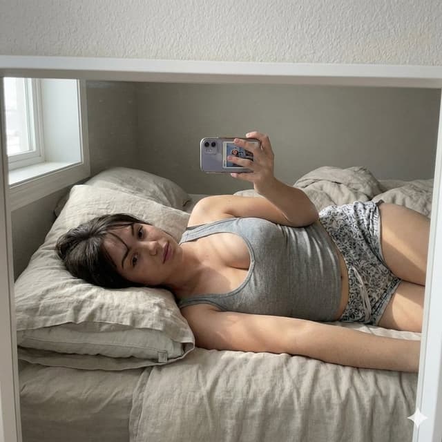 Profile / Avatar - Candid Bedroom Mirror Selfie — output