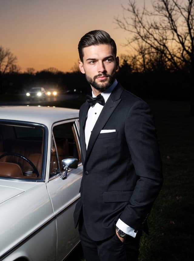 Social Media Post - Cinematic Male Formal Night Portrait — output