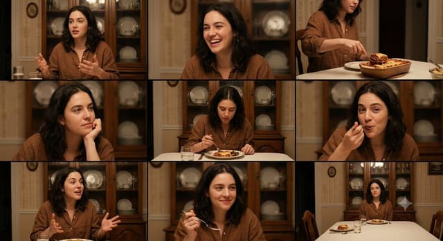Comic / Storyboard - Family Dinner Cinematic Contact Sheet — output