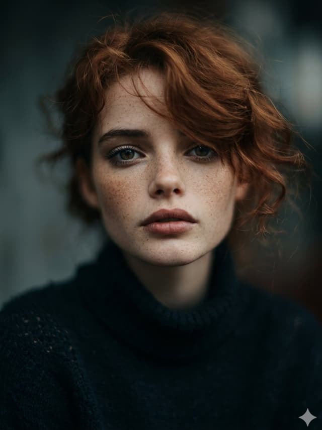 Intimate Cinematic Auburn Portrait with Freckles — output