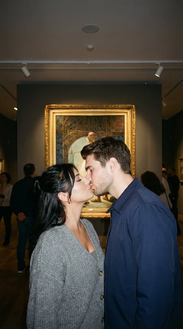 Social Media Post - Candid Kiss in Pera Museum Film Still — output