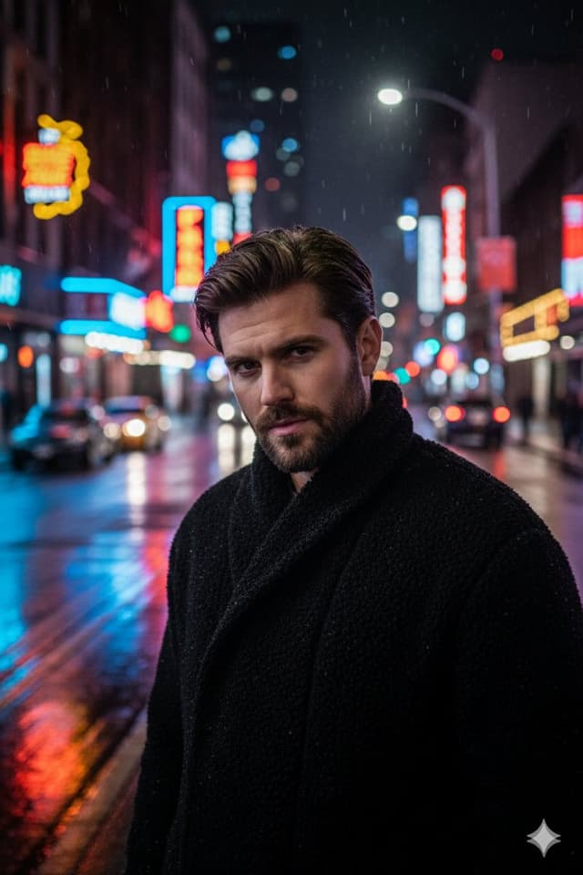 Cinematic Neon Night Street Portrait — output
