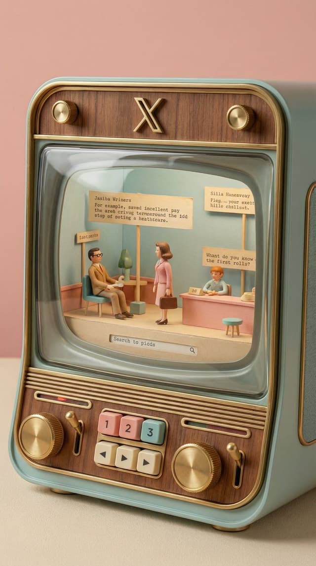 Wes Anderson-designed X App Mobile Interface — output