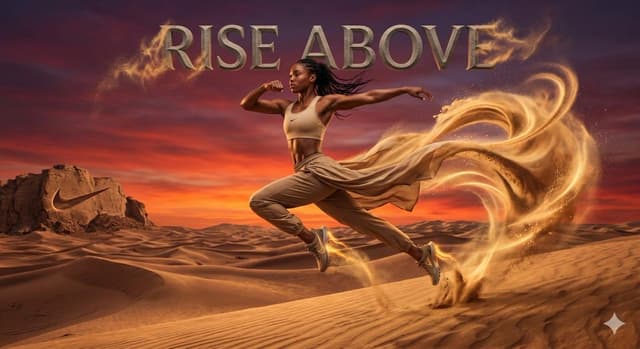 Product Marketing - Surreal desert athletic campaign — output