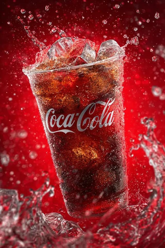 E-commerce Main Image - Coca Cola Product Photography with Splashes — output