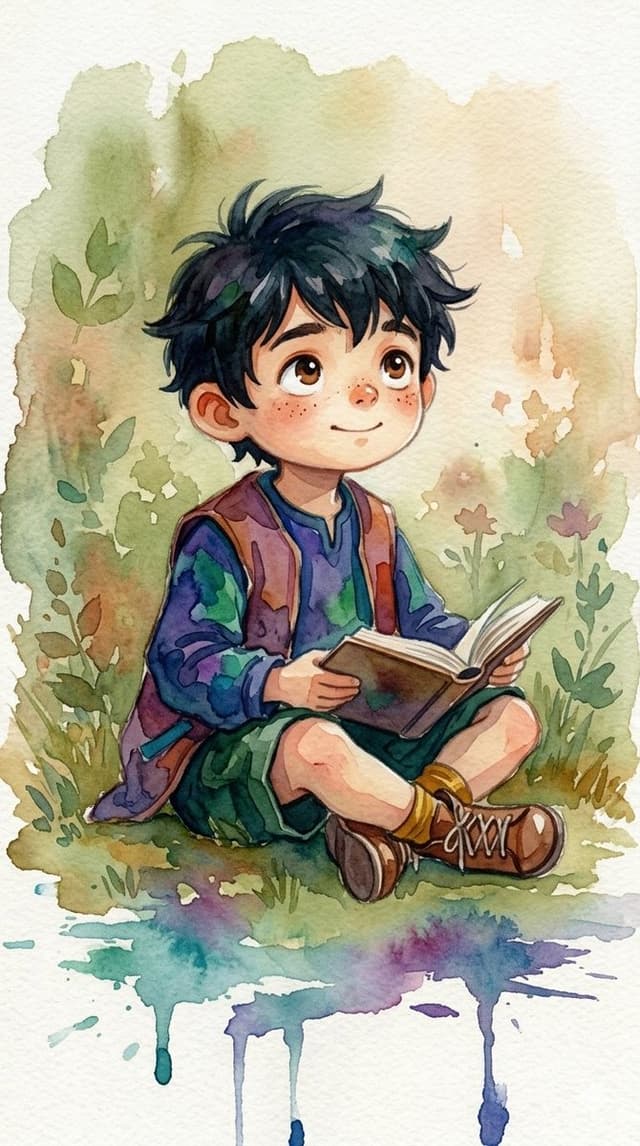 Comic / Storyboard - Watercolor Woodland Children Illustrations — output