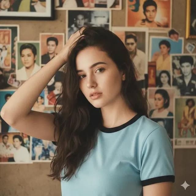 Vintage Portrait with Thai Celebrity Posters — output