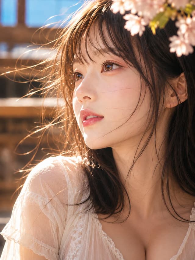 Profile / Avatar - Spring Cherry Blossom Close-up Portrait — output