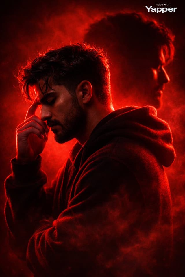 Ultra-Cinematic Red Silhouette Portrait with Double Exposure — output