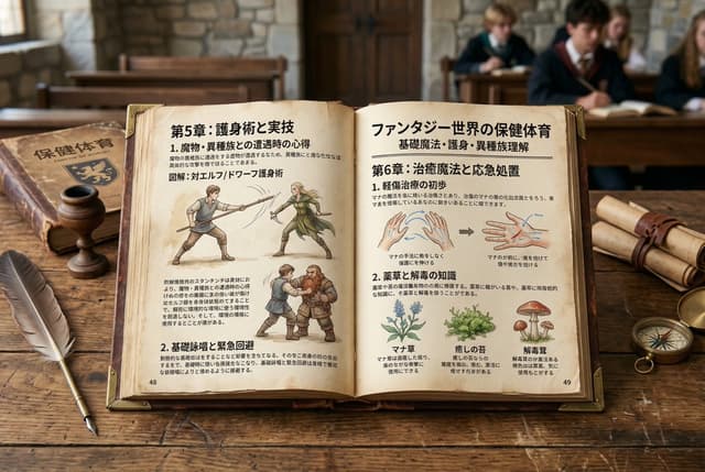 Infographic / Edu Visual - Template for generating a fictional textbook page — output