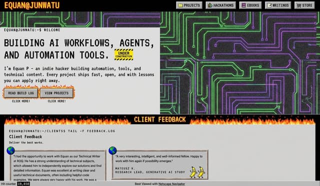 90s version of a website via style transfer — output