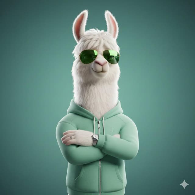 Game Asset - Stylized 3D Llama Character in Streetwear — output
