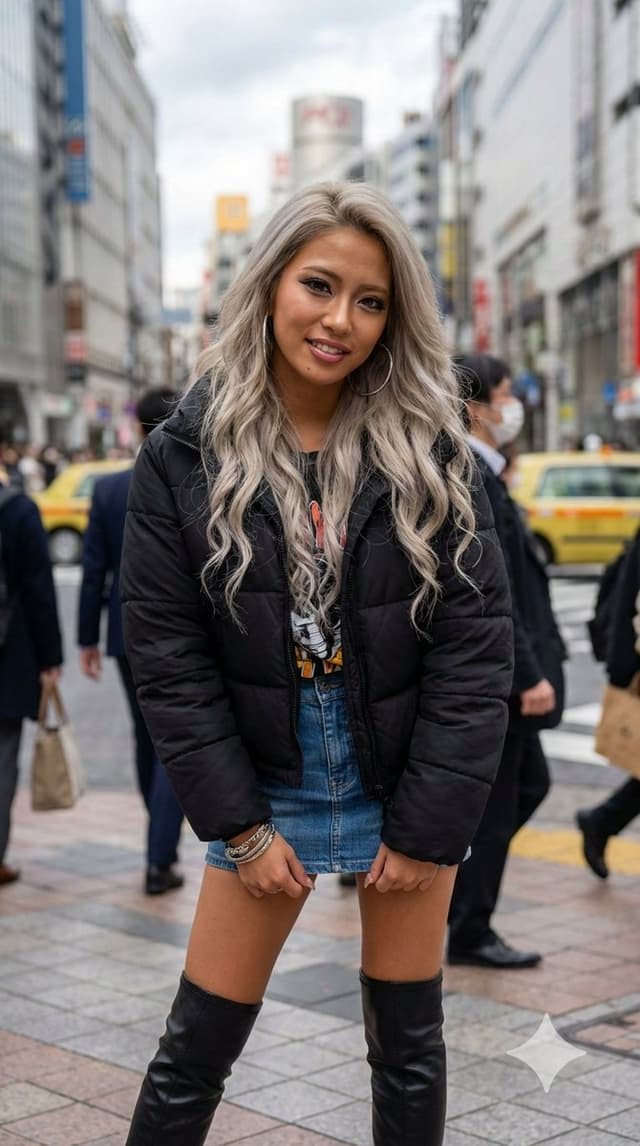 Profile / Avatar - Photorealistic Heisei Gyaru Portrait in Shibuya — output