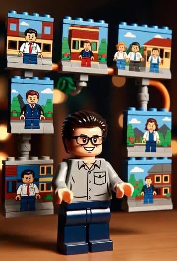 Lego Pixar Style Jensen Huang Minifigure — cover