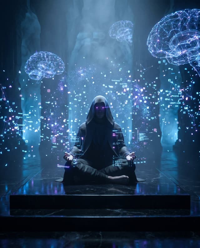 Game Asset - Cyber Spiritualism Digital Monk — output