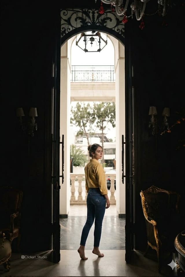 Social Media Post - Grand Doorway Chiaroscuro Portrait — output