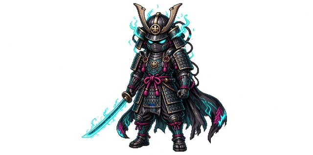 Game Asset - Chibi Pixel Samurai Transformation — output