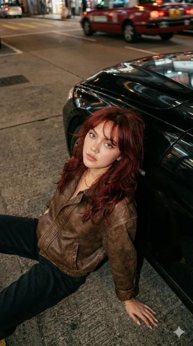 Cinematic Nighttime Street Portrait Prompt — output