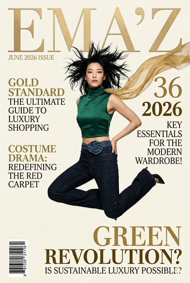 Product Marketing - Emerald Green Fashion Magazine Cover — output