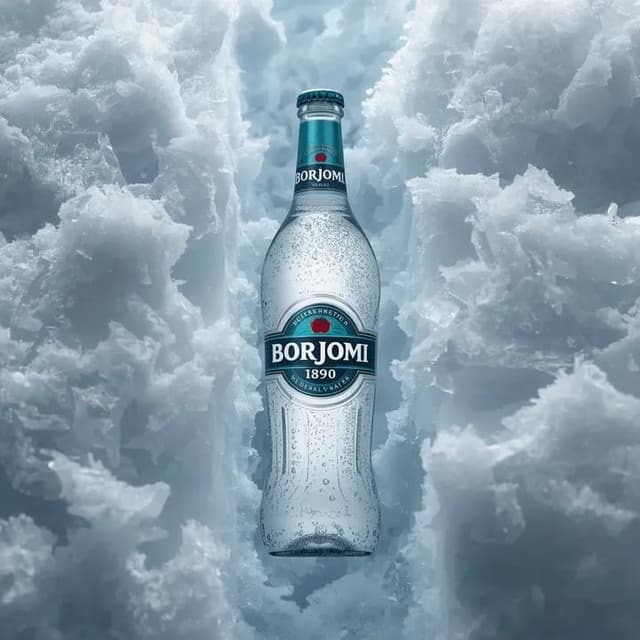 E-commerce Main Image - Hyperrealistic Product Photography Prompt (Borjomi Water) — output
