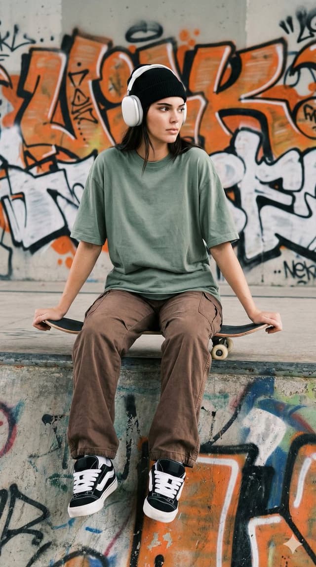 Alternative Skater Aesthetic Portrait Prompt — output
