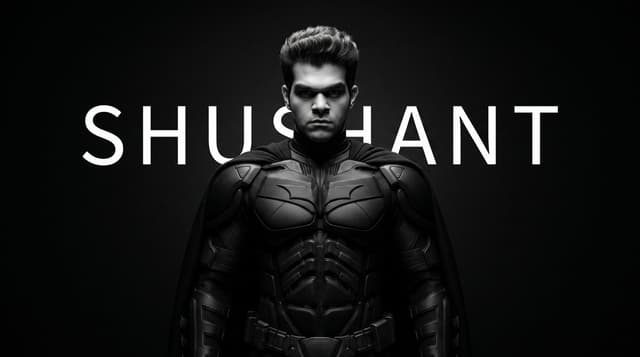 Profile / Avatar - Monochrome Batman Superhero Portrait — output