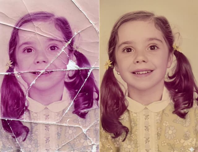 AI Restoration of Heavily Damaged Vintage Photo — output