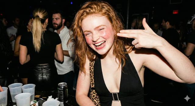 Hyper-realistic Candid Nightlife Photo of Sadie Sink (Duplicate) — output