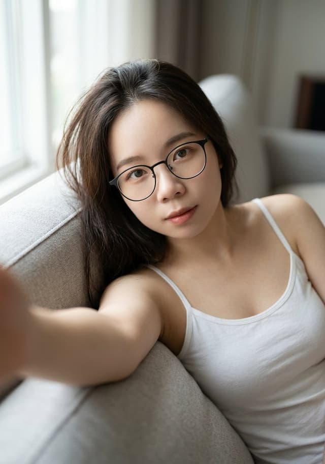 Profile / Avatar - Intimate Portrait of a Woman on a Couch — output