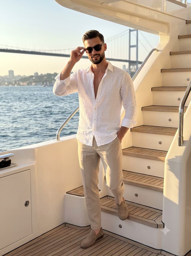 Product Marketing - Man on Luxury Yacht Staircase — output