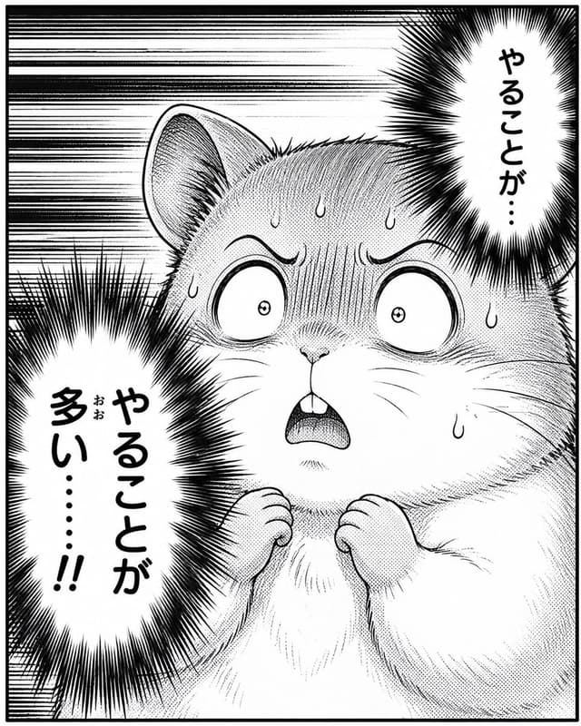 Comic / Storyboard - Panicked Hamster Manga Panel — output