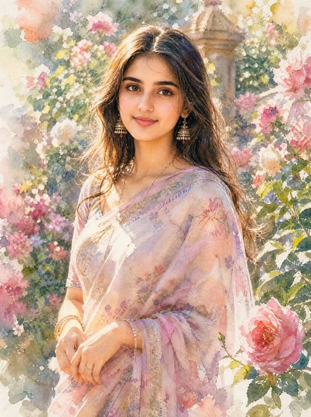 Social Media Post - Dreamy Watercolor Garden Portrait — output